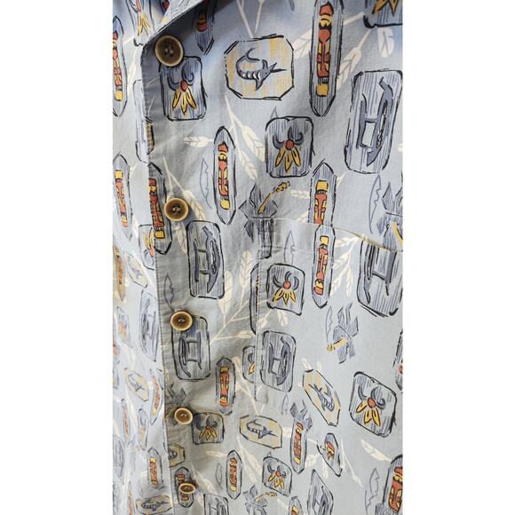 Vintage OP Sport Hawaiian Tropical Button Down Short Sleeve Shirt Men Large - Picture 3 of 6